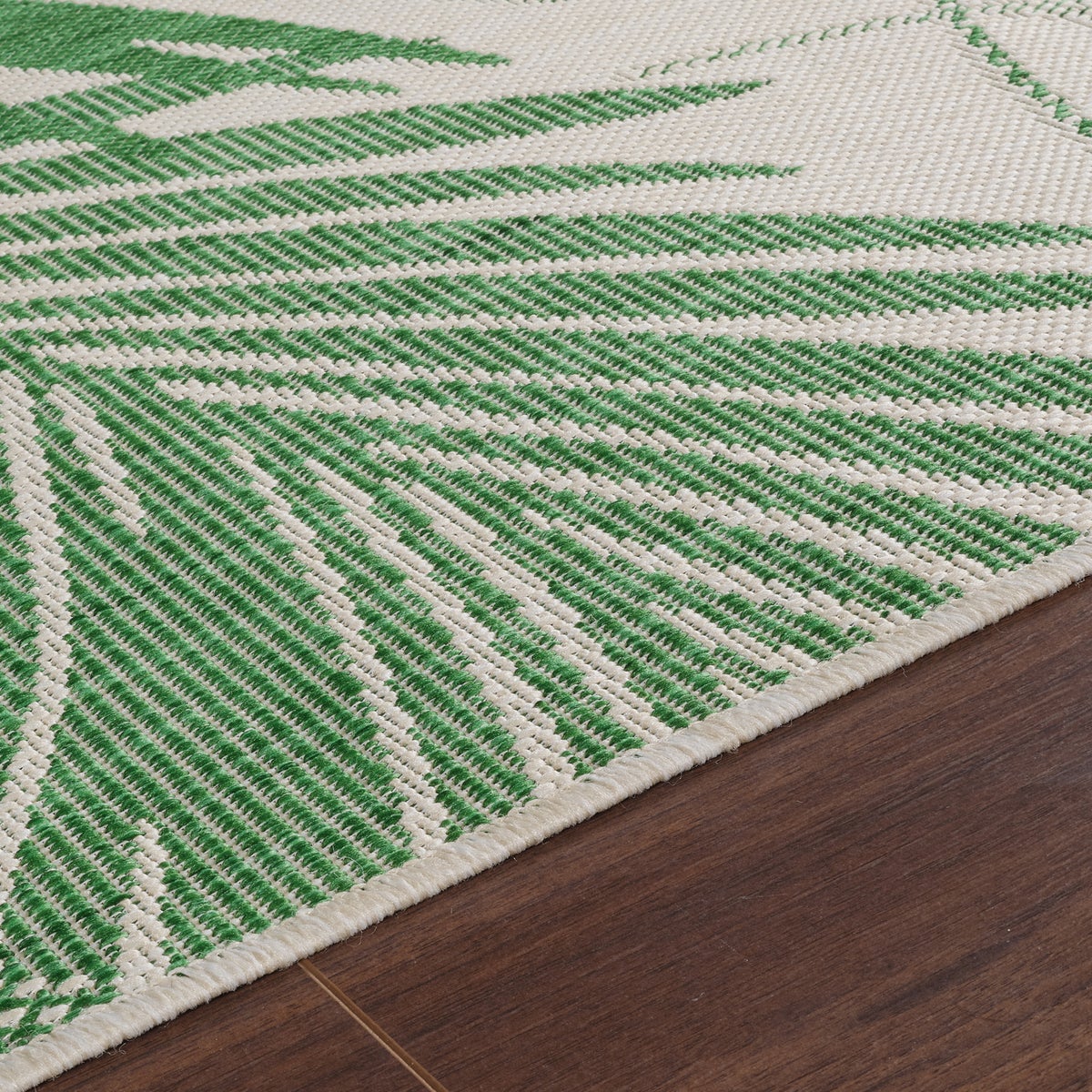 Binnen-/buitenkleed groen/ivoor 80x150 cm LENNIE
