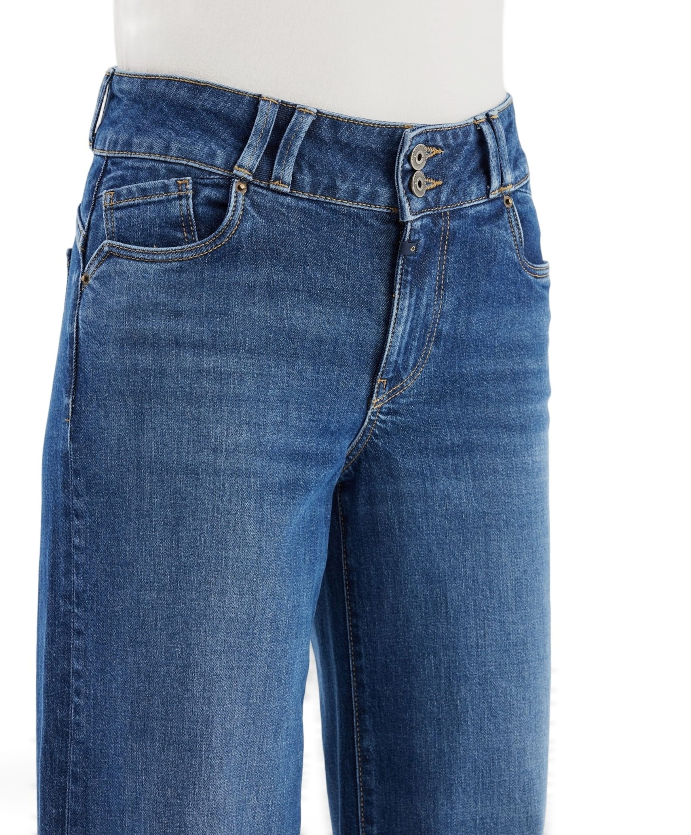 Cup of Joe Denim wide straight jeans dames jeans blauw