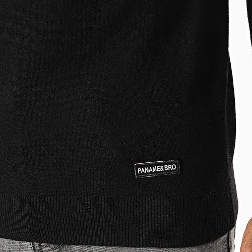 Pull Col Cheminée Noir