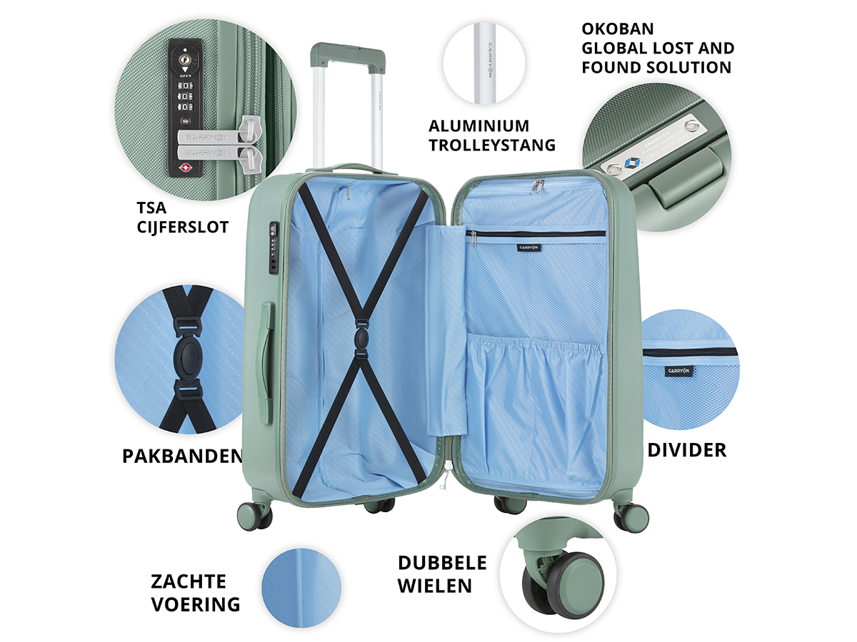 CarryOn Skyhopper 55 cm reiskoffer - Olive