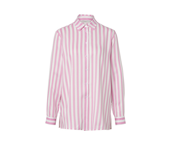 Gestreifte Bluse, rosa