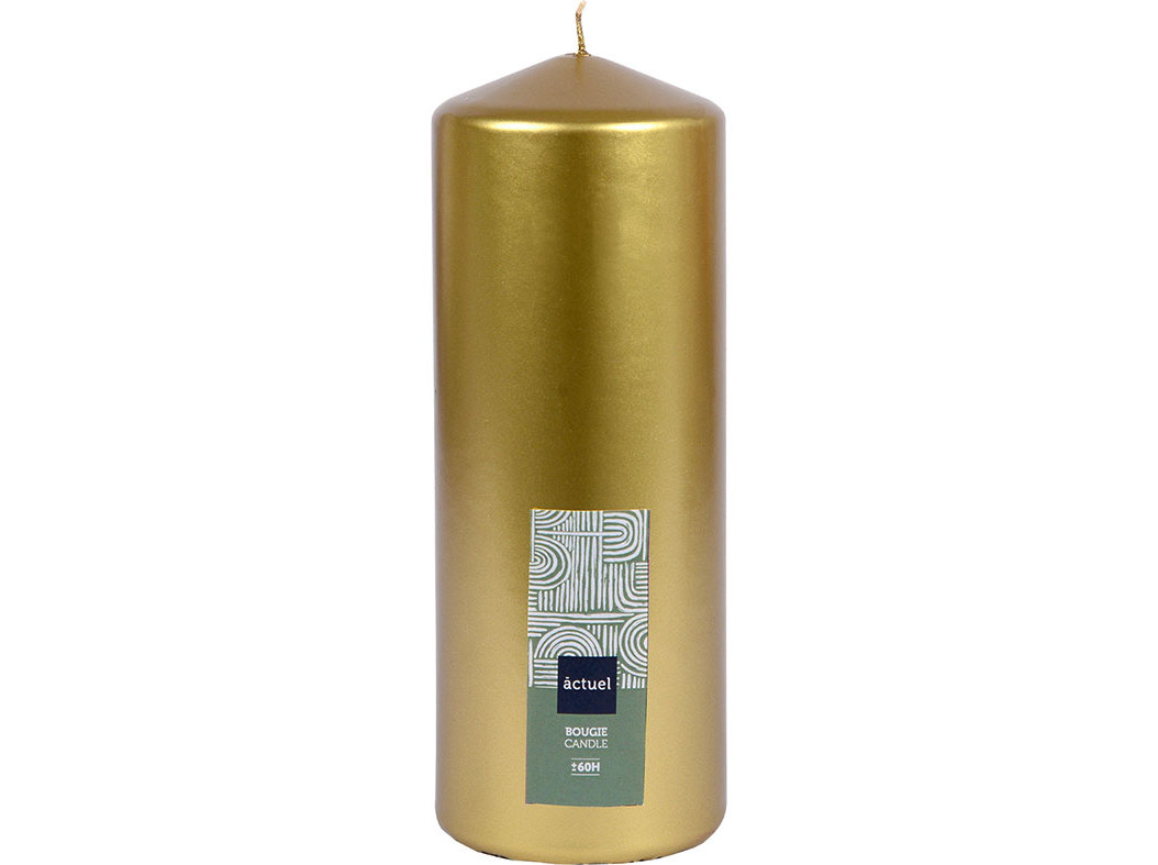 VELA PILAR ACTUEL DOURADO 18 CM