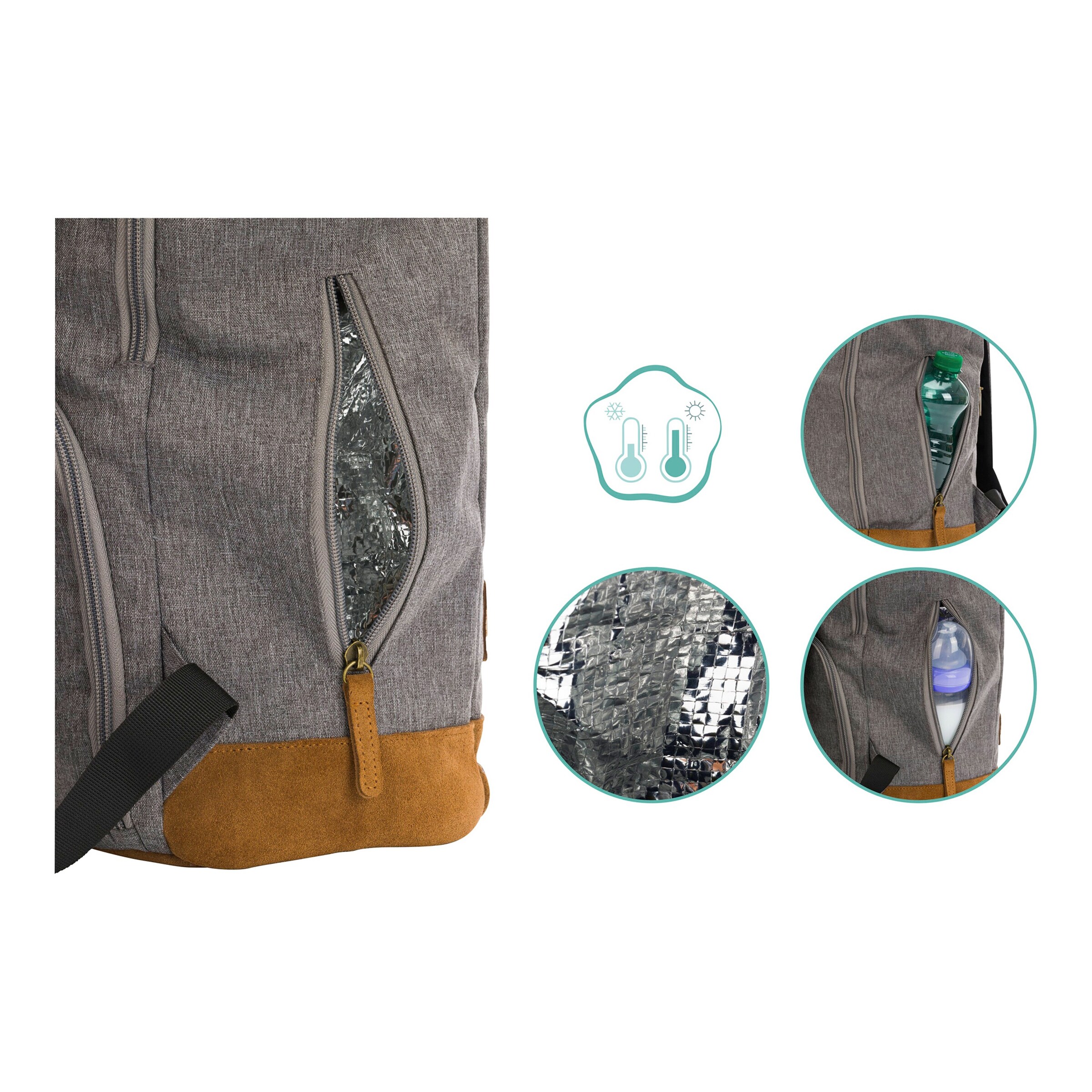 Fillikid Wickelrucksack Berlin grau melange