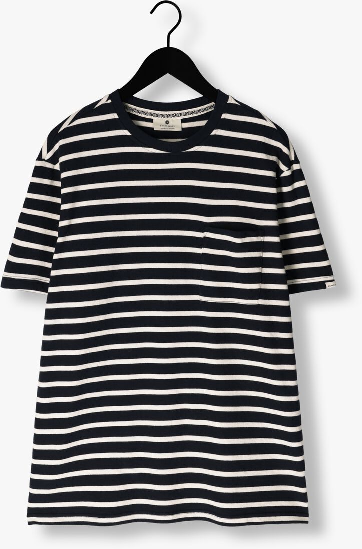 ANERKJENDT blauw/wit gestreepte anerkjendt t-shirt akkikki s/s stripe tee - gots