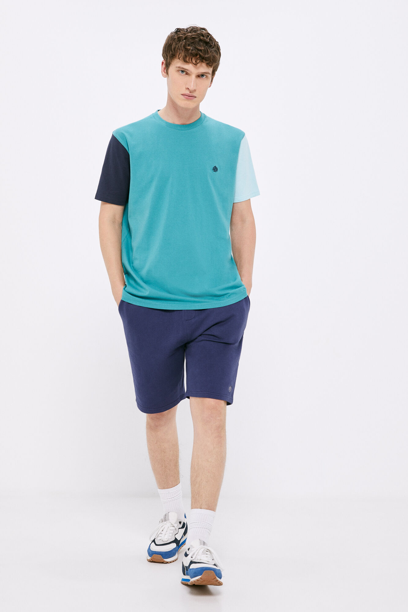 Conjunto esportivo Bermuda - azul médio