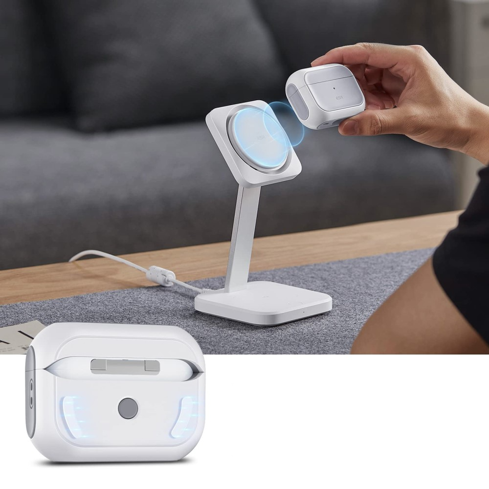 AirPods Pro 2 / AirPods Pro Orbit Hybrid Series MagSafe Hybrid Hülle mit Handschlaufe - Grau / Weiss