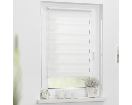 Lichtblick dubbel rolgordijn, zonder boren, wit, 45x150 cm, inclusief klembeugels