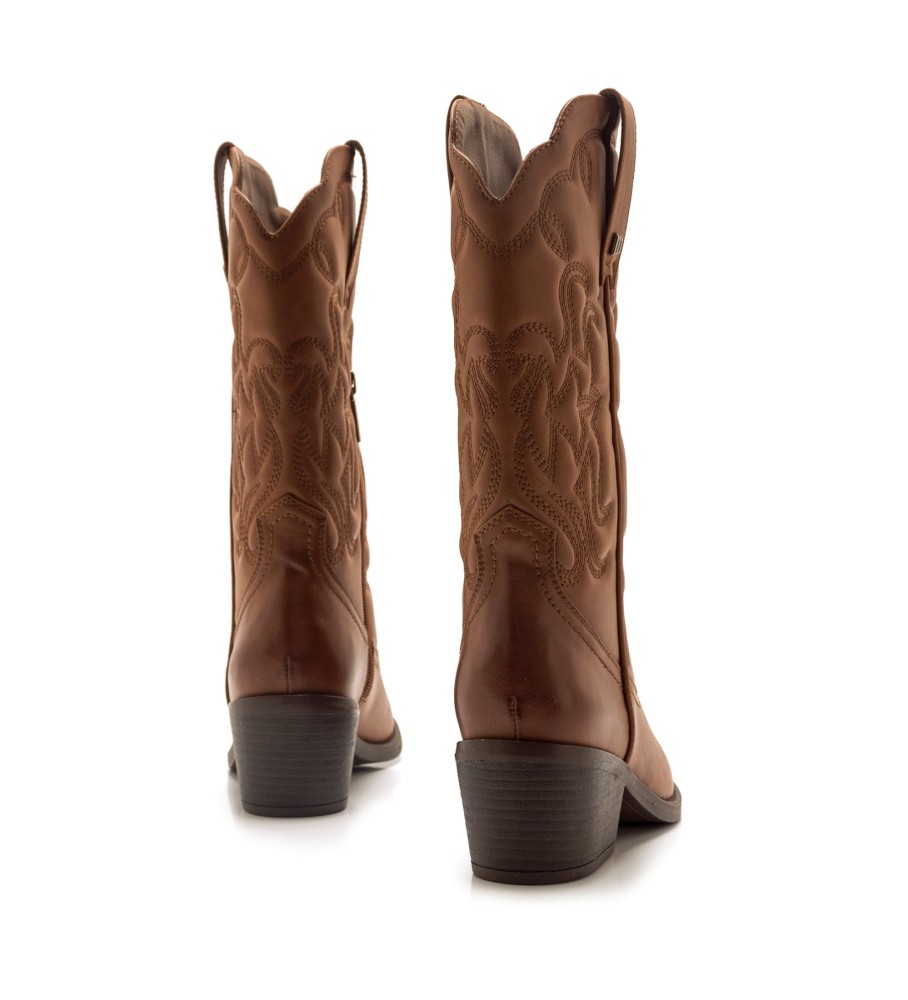 Botas Mustang Tanubis marrons - Salto de 6 cm -