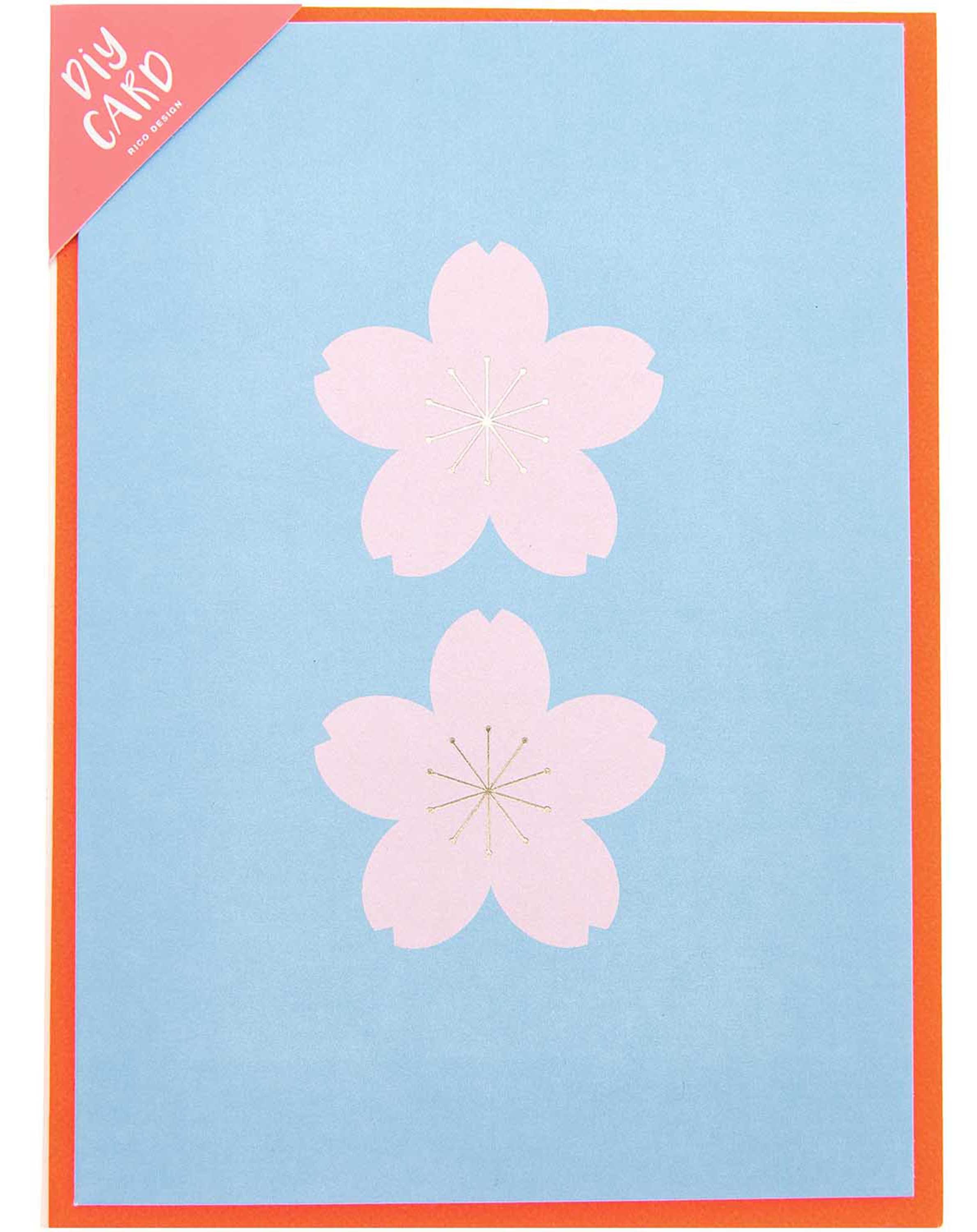 Grußkartenset DIY SAKURA SAKURA 4-teilig in hellblau