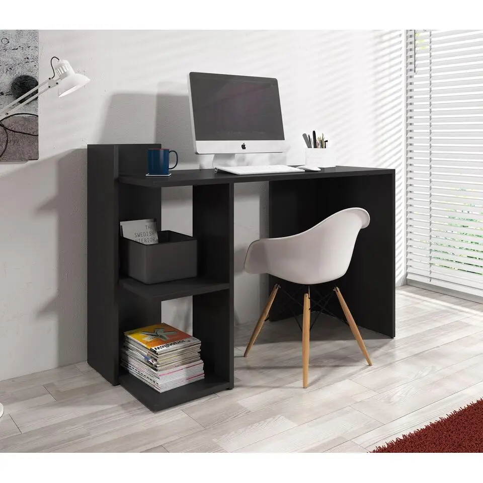 Meubella - Bureau Pierre - Zwart - 120 cm