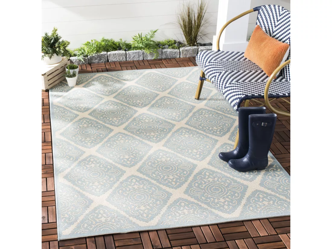 Tapis Cream & Aqua 79 X 152 cm - Salina