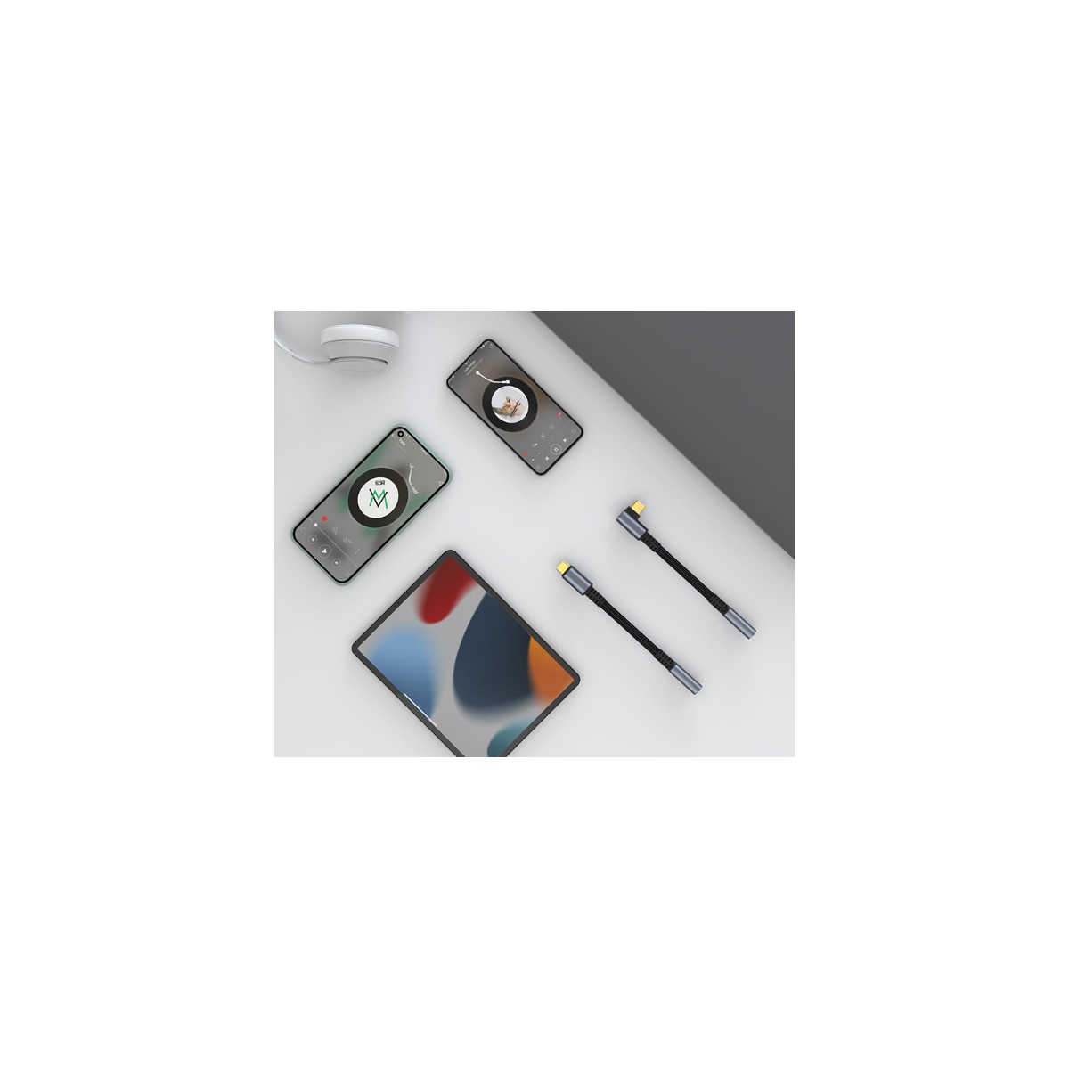 USB-C til 3,5 mm hodetelefonadapter Sort