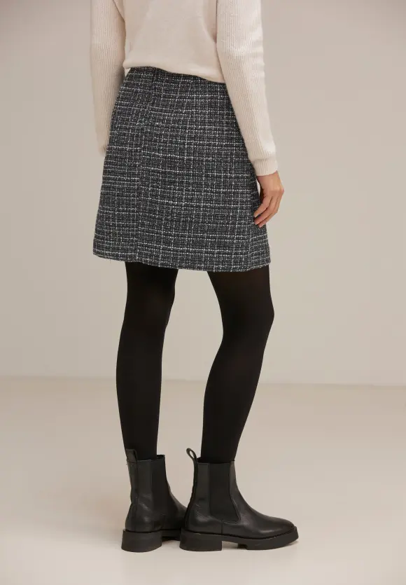 Bouclé Minirock - Black