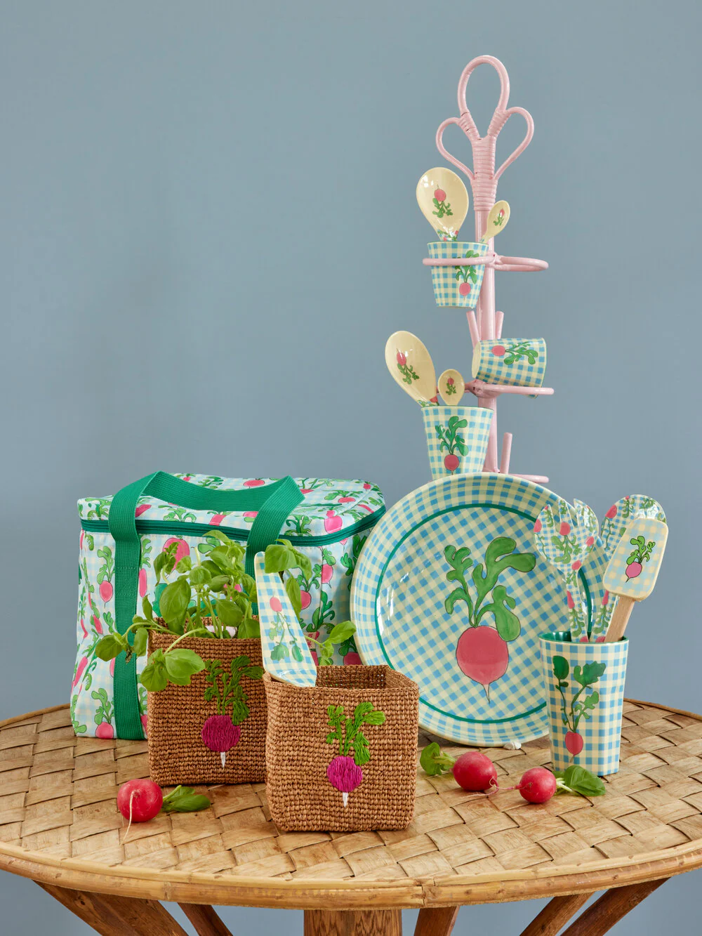 RICE  Melamine Ravishing Radish Print Small skål - 300 ml.