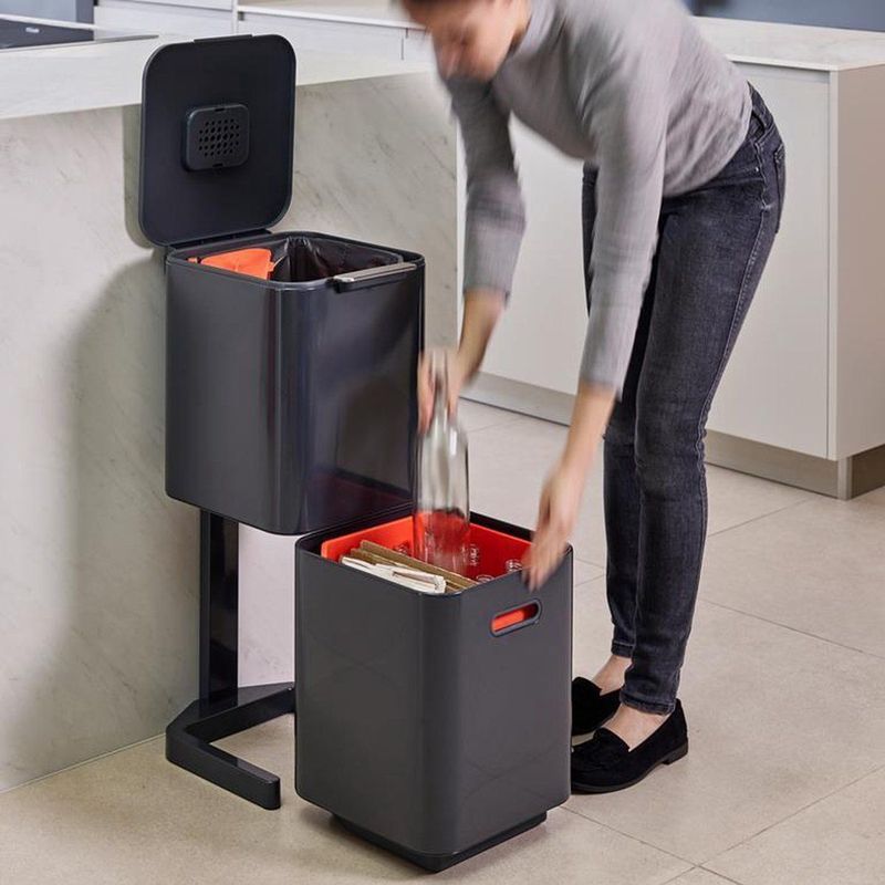 Joseph Joseph - Afvalemmer Totem Compact - 40 Liter - Grijs