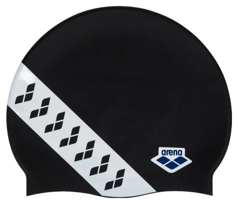 Bonnet de bain Arena Icons Team Stripe Noir