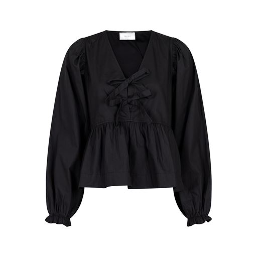 Neo Noir Bessie C Poplin Bluse, Sort, 34
