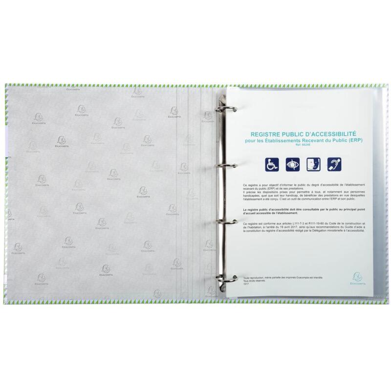 Registre public d'accessibilité ERP Exacompta 6624E 32 x 26,6 cm