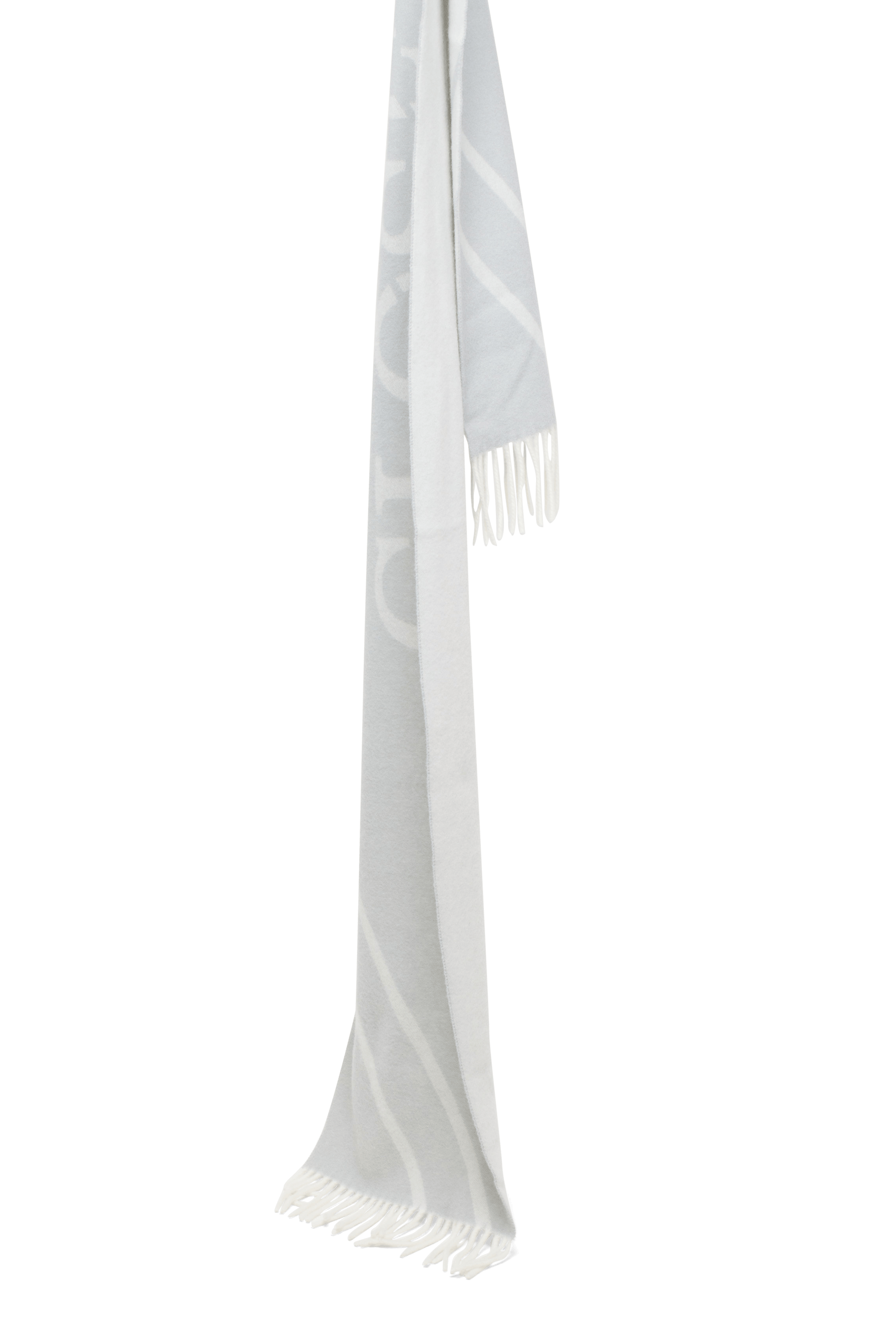 Echarpe imprimée en laine | Gris