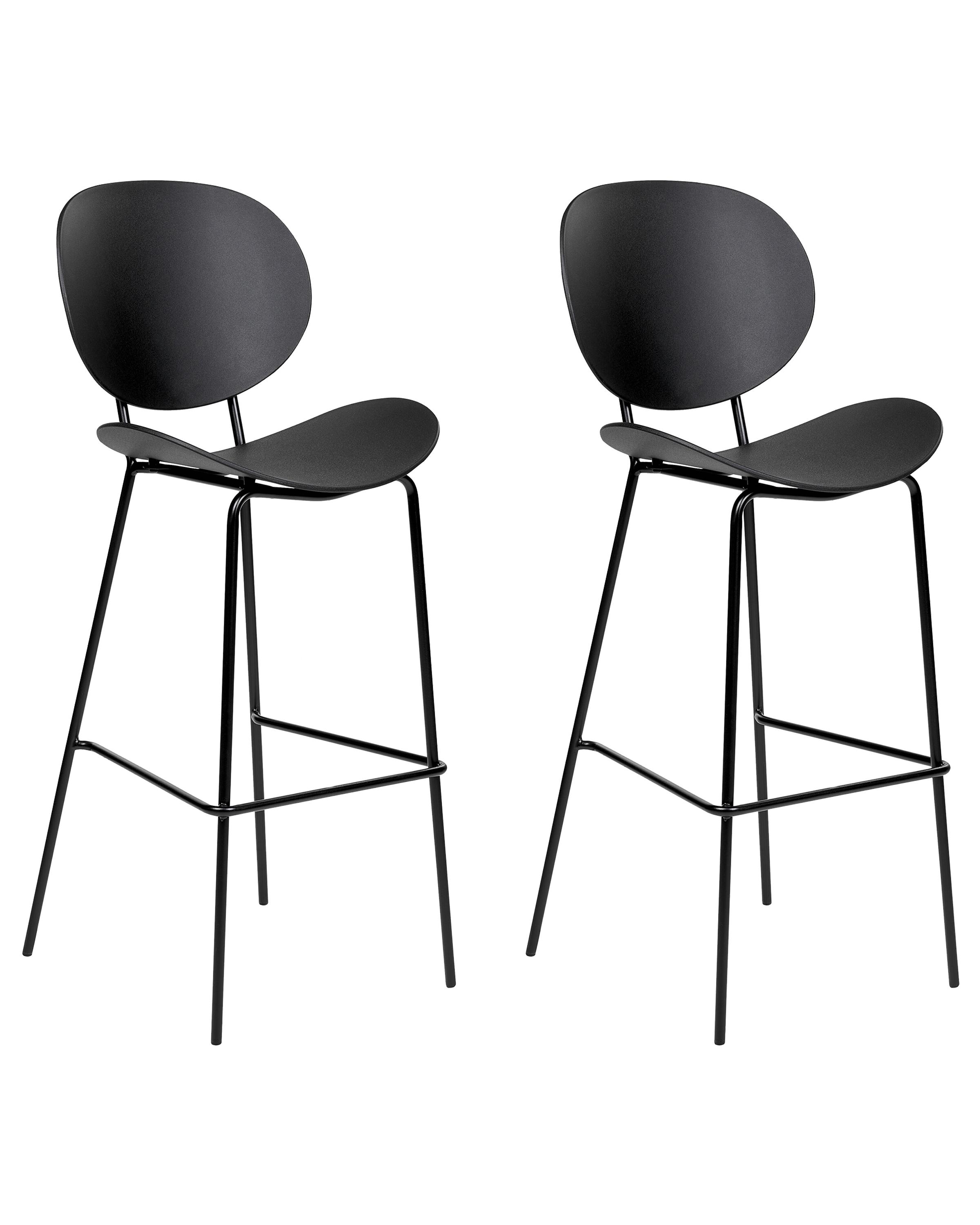 Set van 2 barstoelen SHONTO Zwart