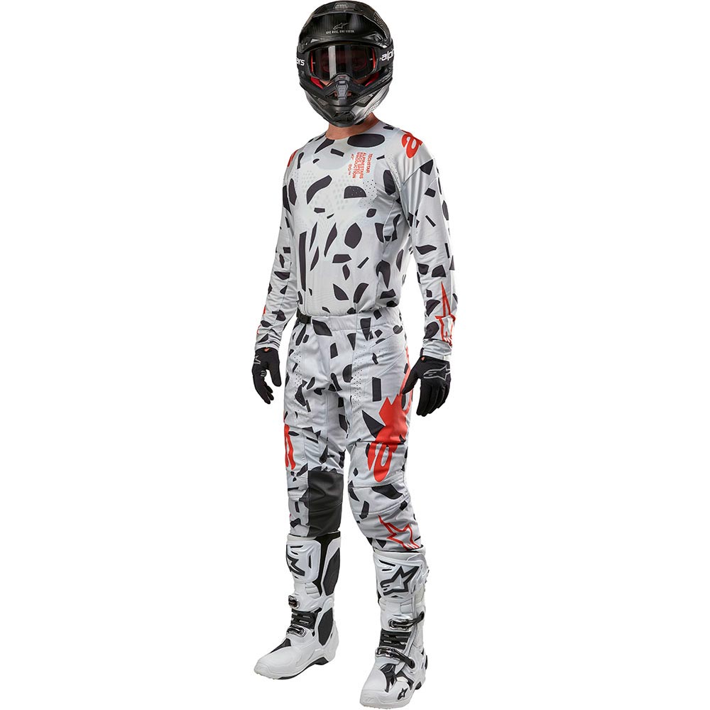 Alpinestars - Pantalon Techstar Rantera Gris Clair / Noir / Orange