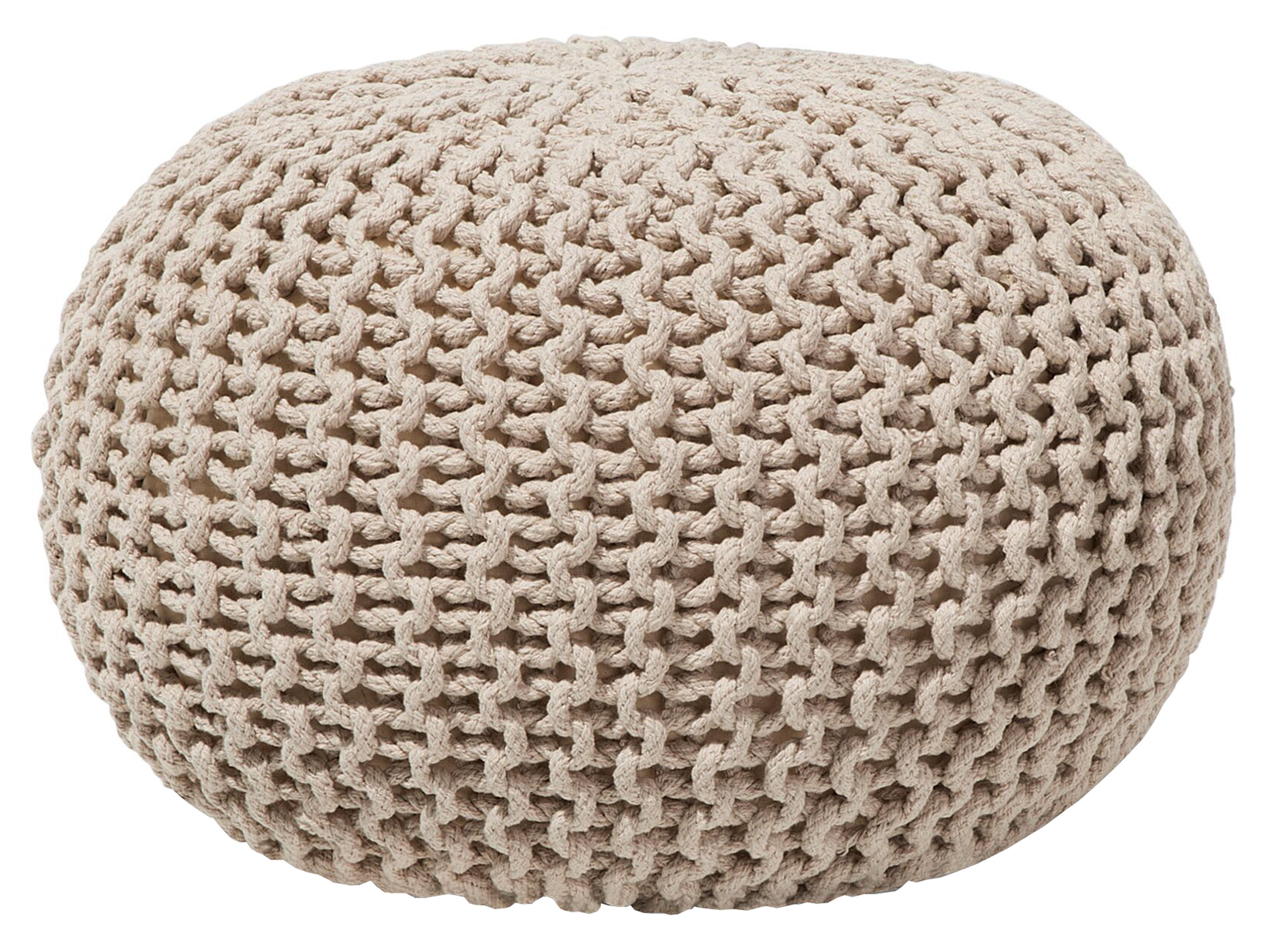 Poef CONRAD Katoen Lichtbeige