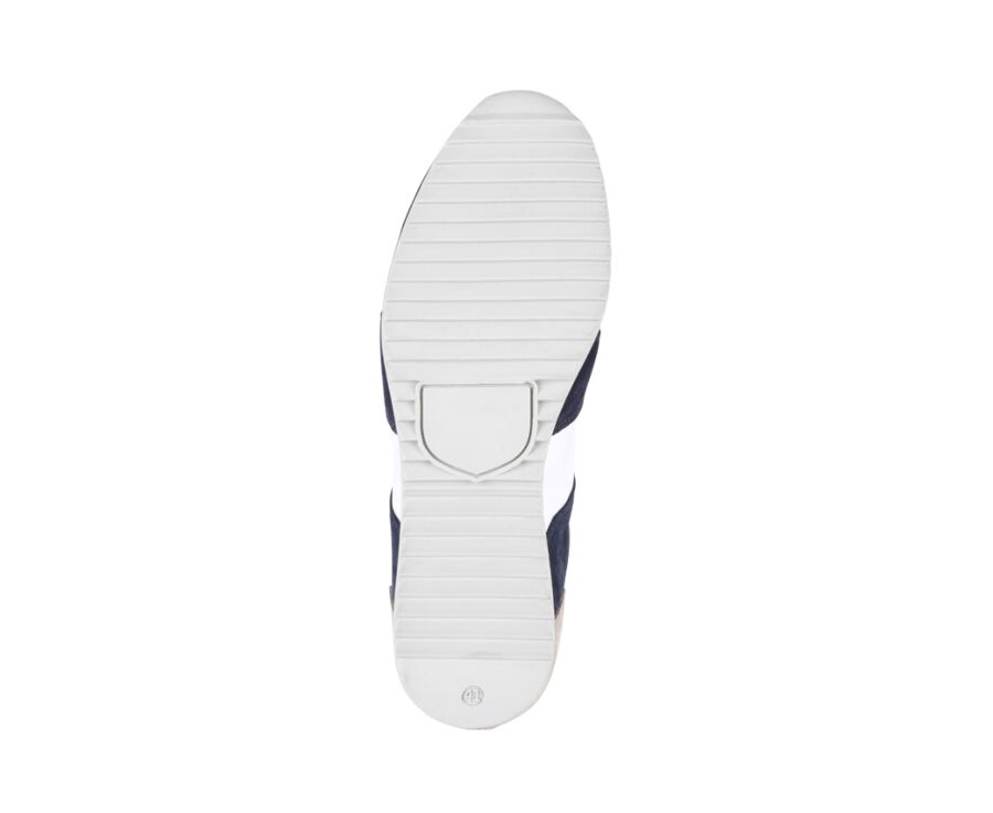Sneakers homme Velours Bleu et Blanc - NALINGA
