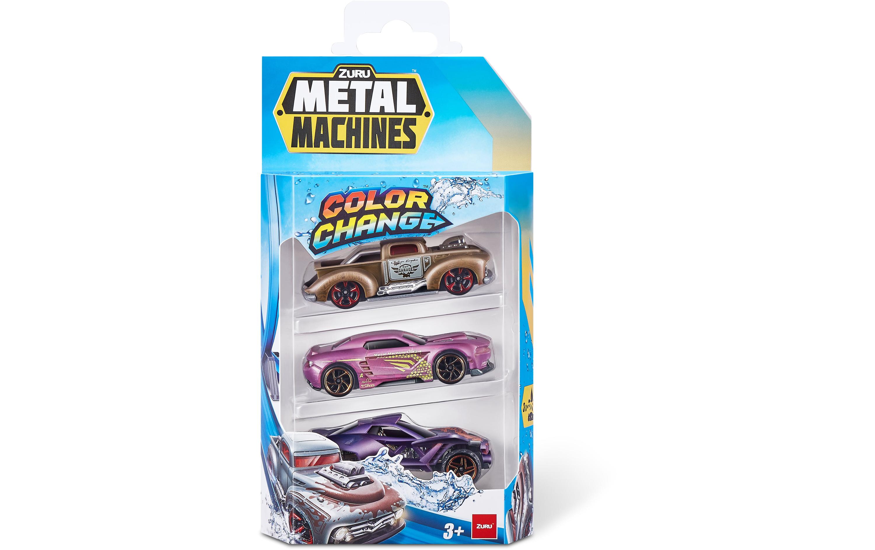 Metal Machines: Color Shifters 3er-Pack assortiertSpielzeugautos mit Farbwechseleffekt