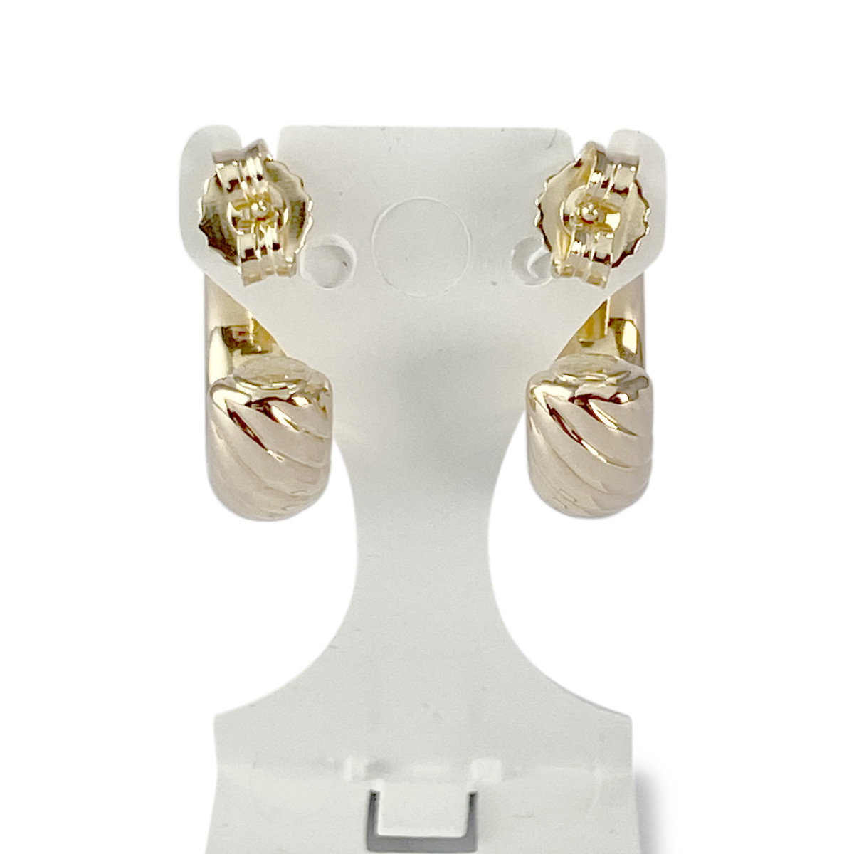 Boucles d'oreilles d'occasion or 750 jaune 18 mm