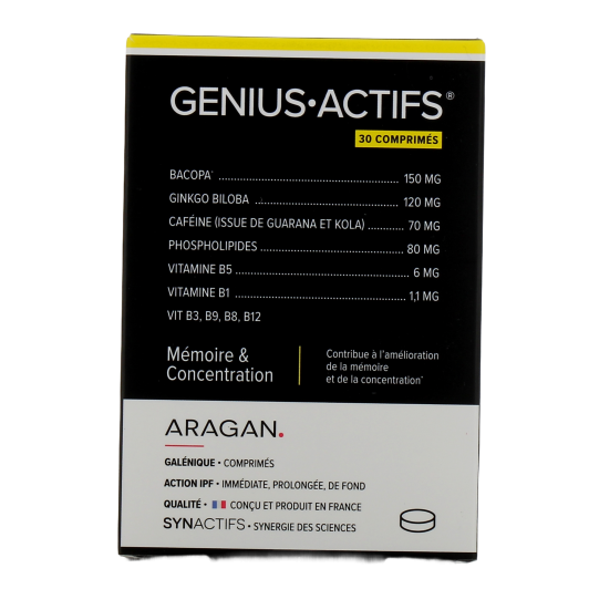 Genius Actifs - mémoire, concentration