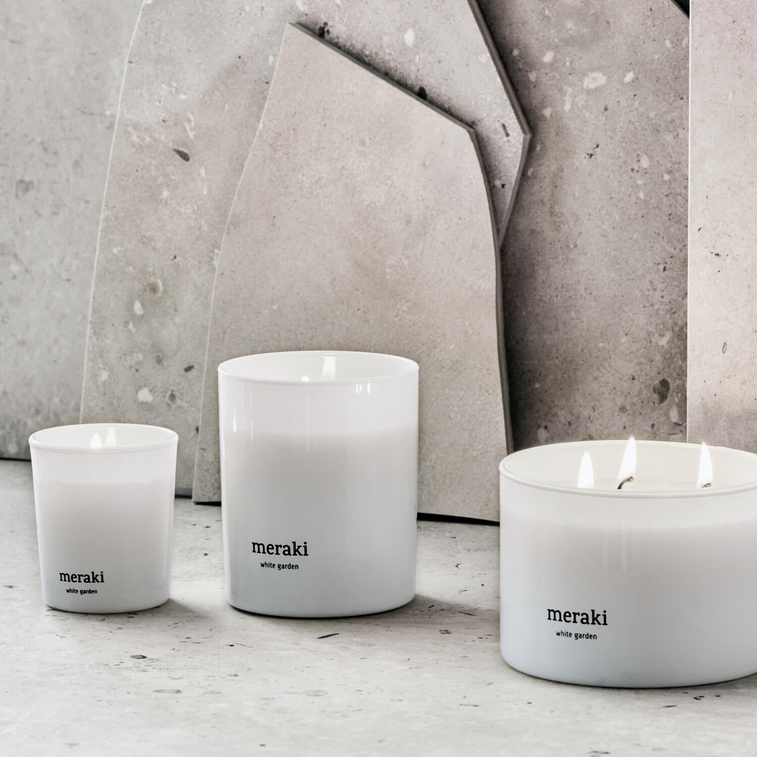 Meraki  Duftlys, White garden - 200g