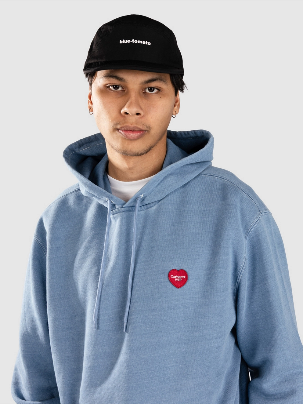 Carhartt WIP Ingo Hoodie light blue/garment dyed