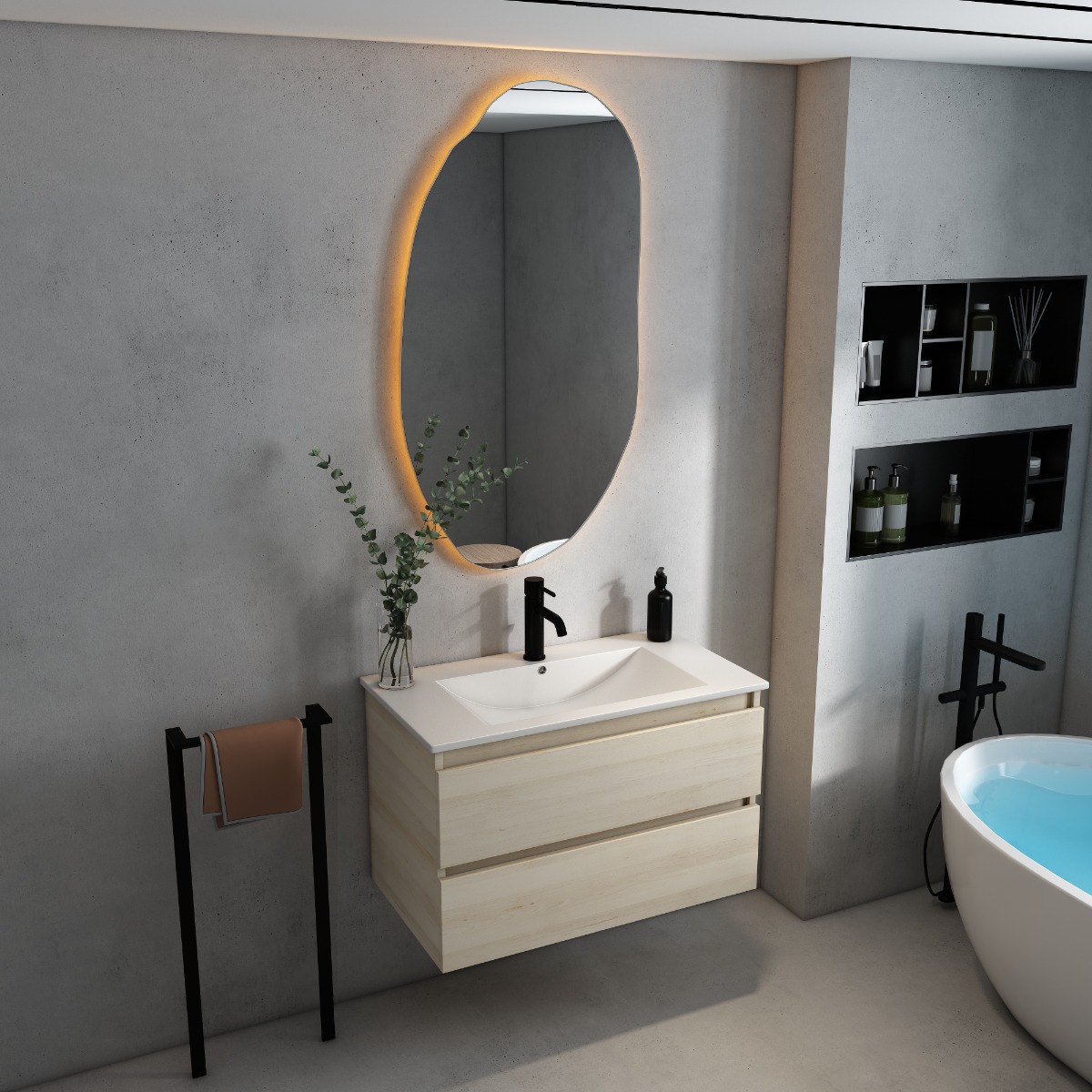 Fontana Rovigo onderkast 80cm beach eiken