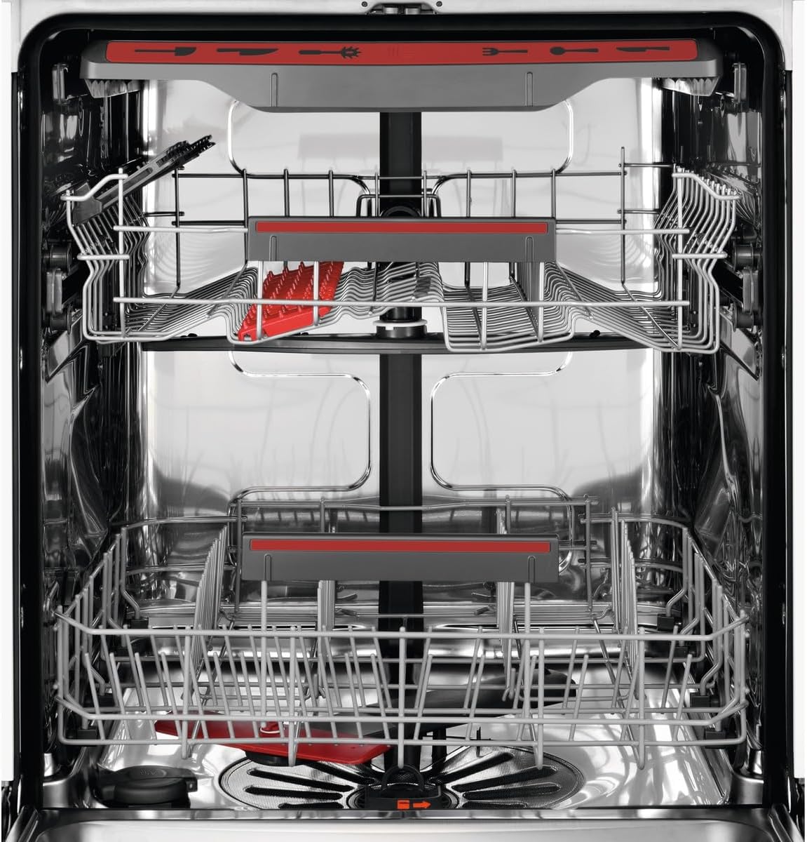 AEG FEE6491AZM Integrierter-Geschirrspüler/Serie 6000 mit SatelliteClean / 60cm / AirDry - ideale Trocknungsergebnisse/C/energiesparend/MaxiFlex Besteckschublade/Startzeitvorwahl