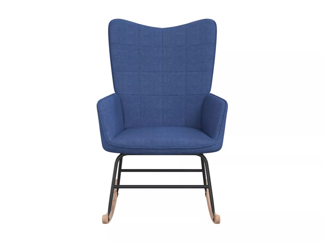 Chaise à bascule Bleu Tissu