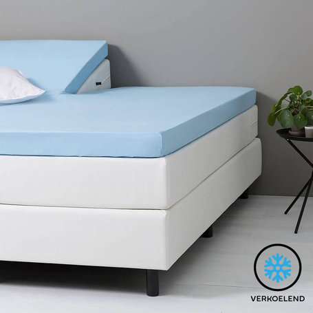 DD Splittopper Hoeslaken Katoen - Blauw - 160 x 220 cm