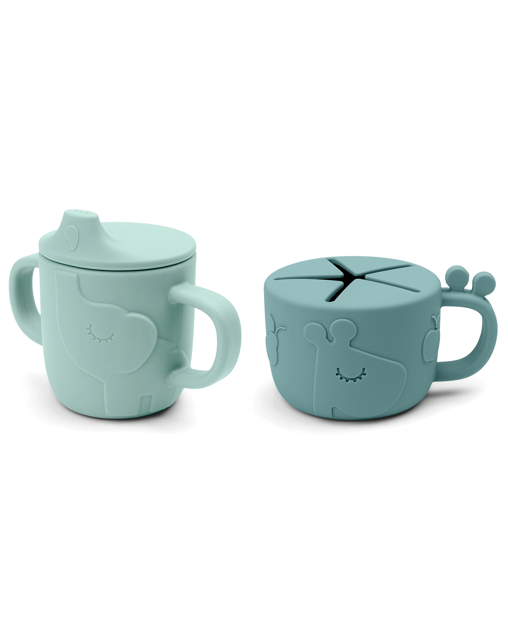 Trinkbecher Set PEEKABOO - DEER FRIENDS 3-teilig in blau