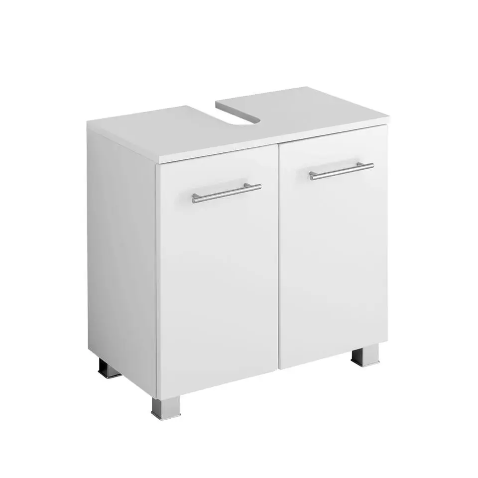 Wastafelonderkast Pollet 60cm 2 deuren - wit