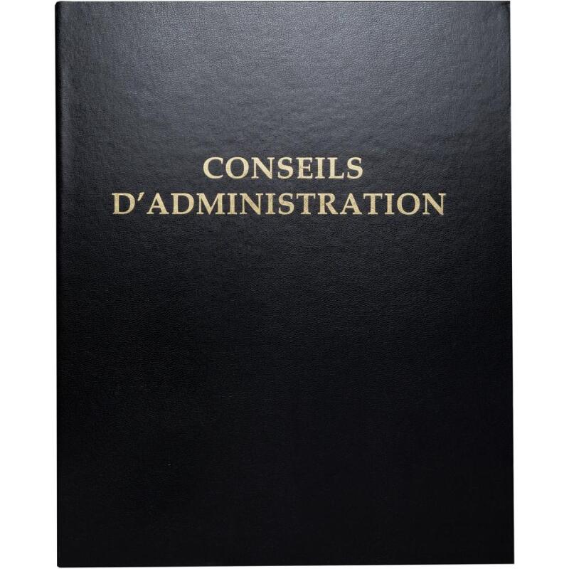 Reliure registre économique 32x26cm 4 anneaux - Conseils d'administration - Noir