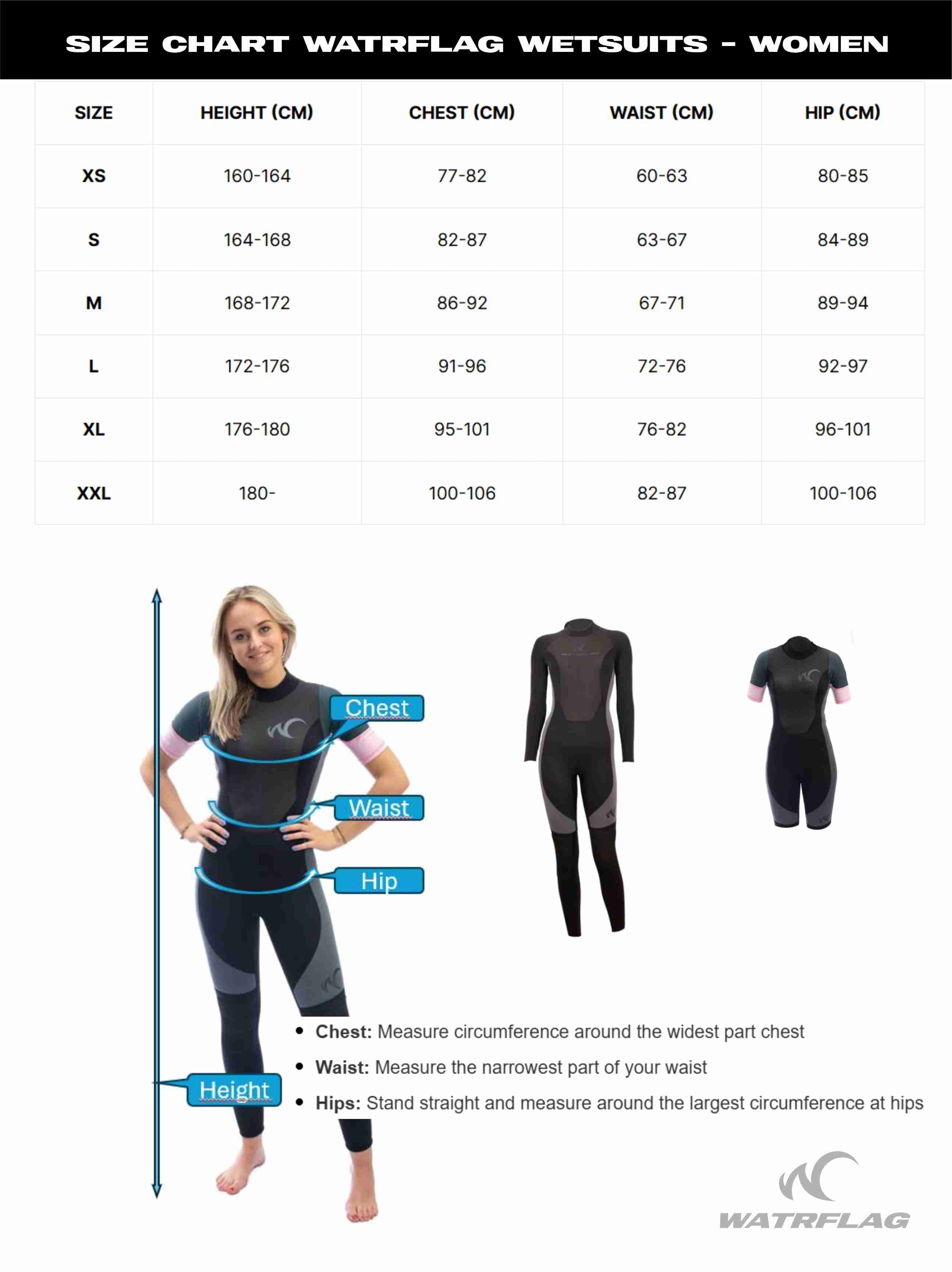 Watrflag Auckland Women 4/3 mm Neopreen full body Wetsuit