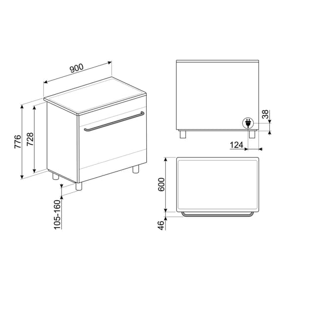 Smeg Komfur CX91IMBL