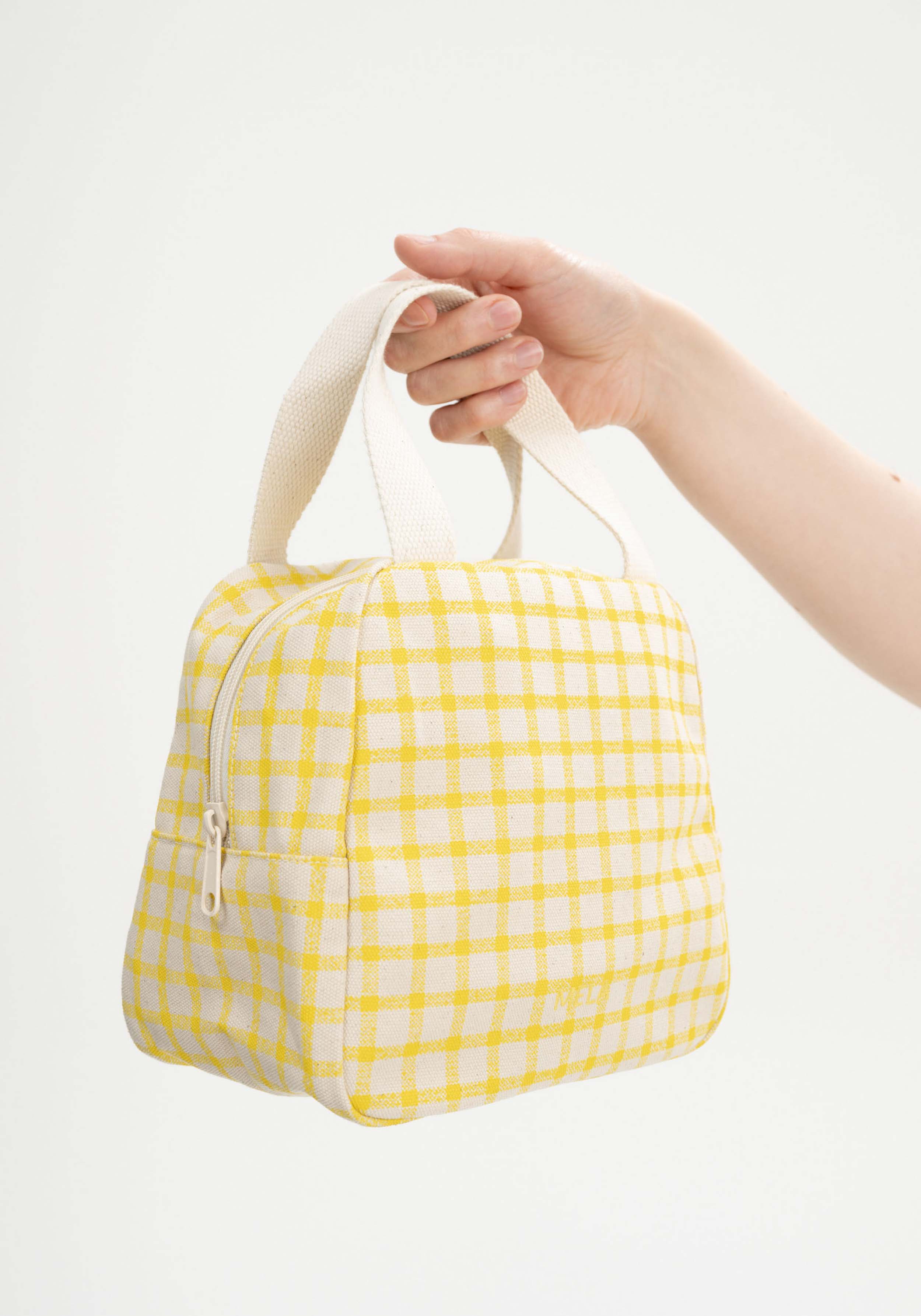 Mela Organizer Tasche Medium Jasmeet Greige/Summer Grid Print