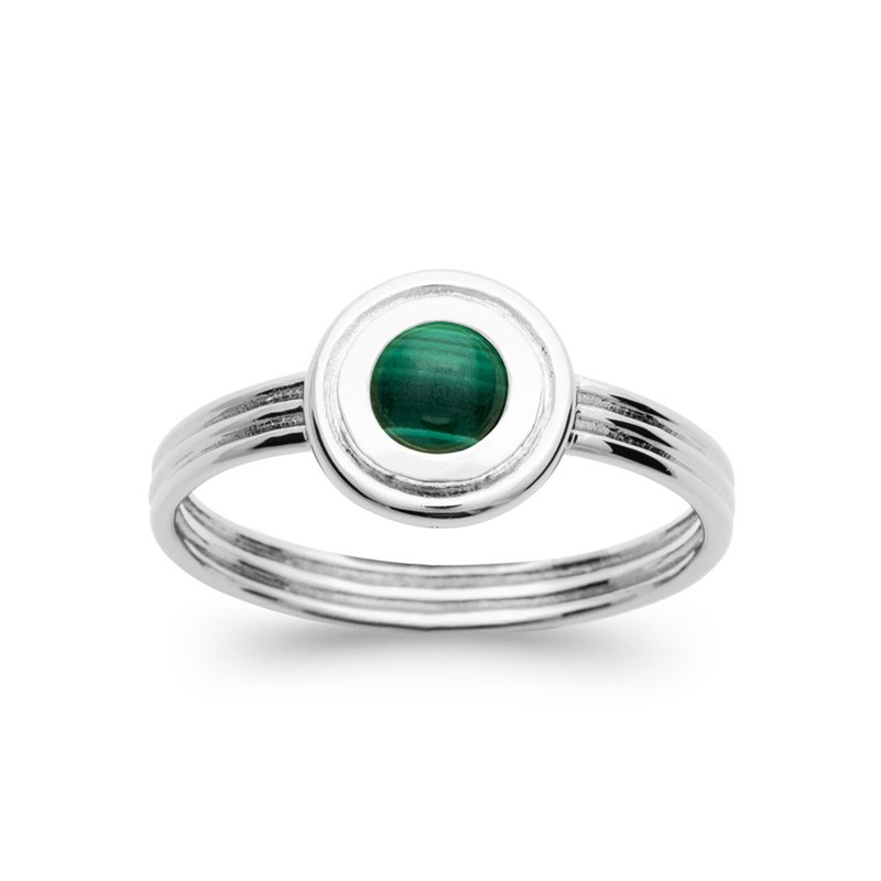 Bague Femme - Argent 925 - Malachite