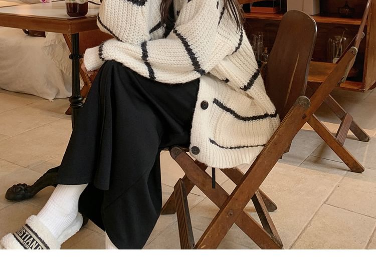 Essere - V-hals gestreept oversized vest