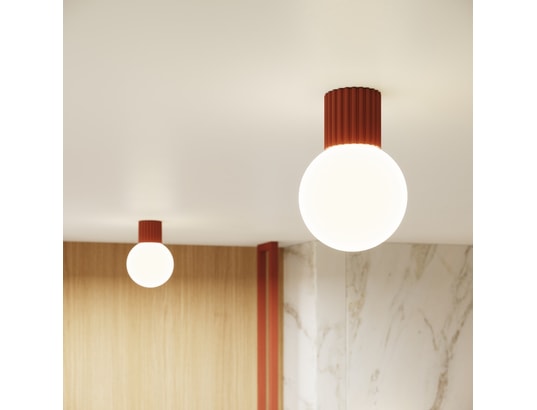SOLLUX LIGHTING - Applique halo rouge ochra ip44