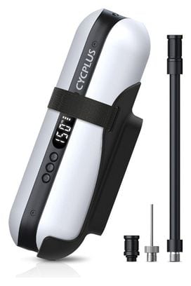 Pompe électrique - Mini compresseur - CYCPLUS A2 PRO blanc : gonflage rapide pour toutes les valves