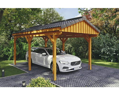 SKAN Holz Fichtelberg enkele carport 317 x 566 cm licht eiken
