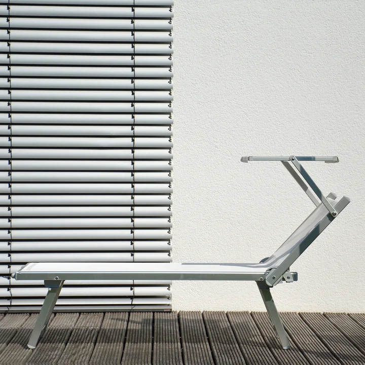 Jan Kurtz - Rimini Classic Sonnenliege, weiss / taupe