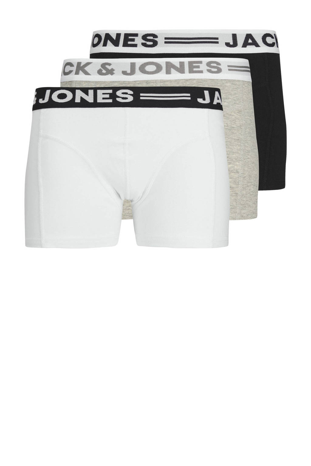 De onderbroeken zijn goedboxershort - set van 3 zwart/wit/grijs melange