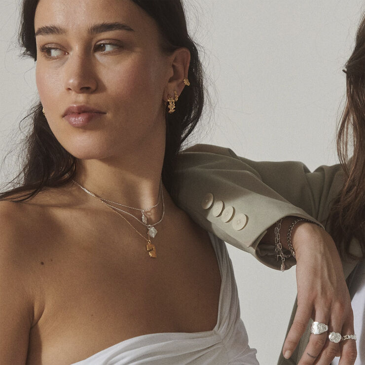 Camille Brinch Jewellery Blurry Layers Hoops Gold